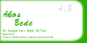 akos bede business card